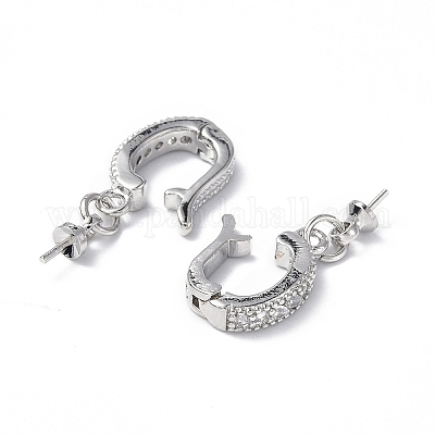 Застежка с латунным кристаллом и стразами KK-P223-29P-1