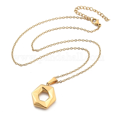 Геометрические подвески из нержавеющей стали 304 для женщин NJEW-S439-04B-G-1