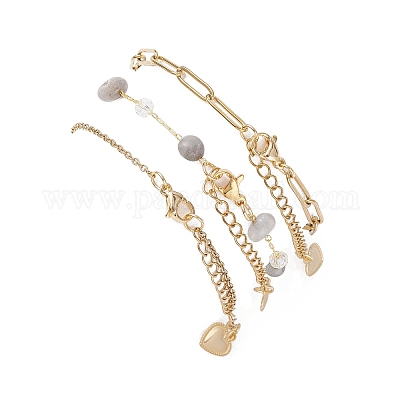 Цепочка из 3 слоя BJEW-JB12459-02-1