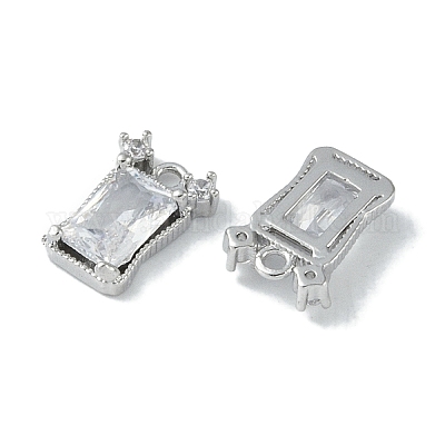 Латунные микро проложить кубический цирконий подвеска KK-H482-07P-1