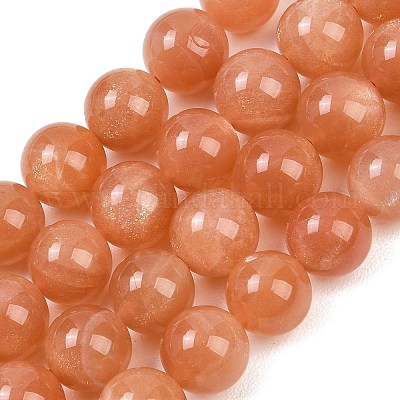 Натуральный Sunstone бисер пряди&nbsp;G-G342-A04-10.5mm-1