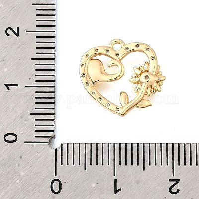 Латунные микро проложить кубического циркония подвески KK-C096-11G-1