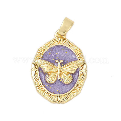 Латунь эмаль подвески KK-U068-09G-02-1