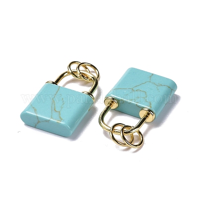 Синтетические бирюзовые подвески G-P453-01G-H-RS-1