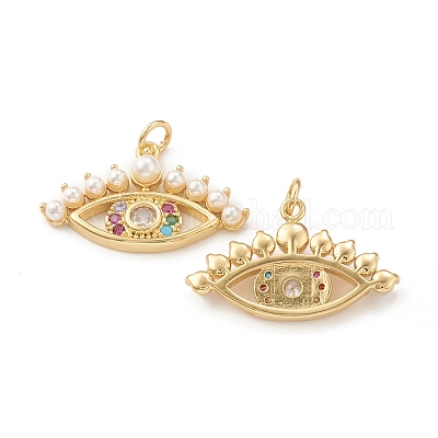 Кулоны из экологически чистой латуни с микропаве и кубическим цирконием KK-I698-14G-1