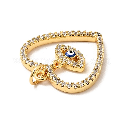 Покрытие стойки латунь микропаве прозрачные подвески из кубического циркония KK-H431-04G-1