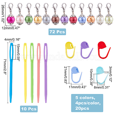 Wholesale CHGCRAFT 72Pcs Stitch Marker Charms Knitting Tool Kits Stitch  Locking Clip Colorful Knitting Markers Crochet Clips Charms Removable Stitch  Markers for Crocheting Weaving Making DIY Craft 