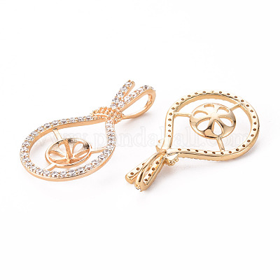 Латунная микропаве из прозрачного кубического циркония KK-Q765-012-NF-1