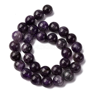 Природный аметист нитей бисера G-E481-03-12mm-1