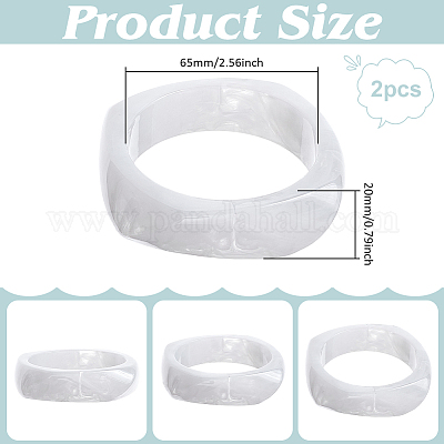 2шт. браслеты из смолы&nbsp;BJEW-UN0001-74-1