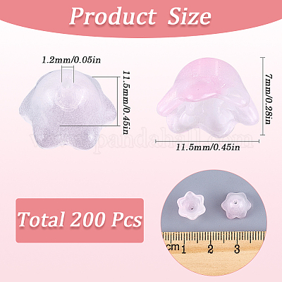 200 шт. стеклянные колпачки для изготовления колокольчиков GLAA-SP0001-03C-1