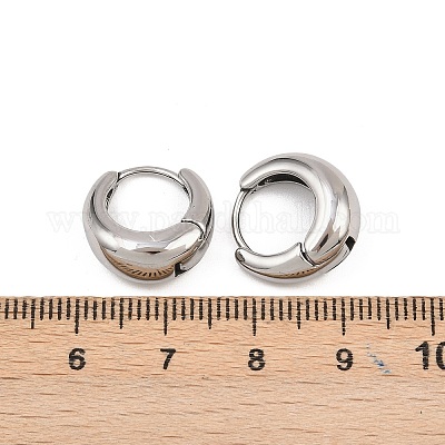 Серьги-кольца из хирургической нержавеющей стали 316 EJEW-C160-06A-P-1