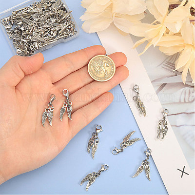 Подвеска в виде крыла из сплава в тибетском стиле HJEW-AB00504-1