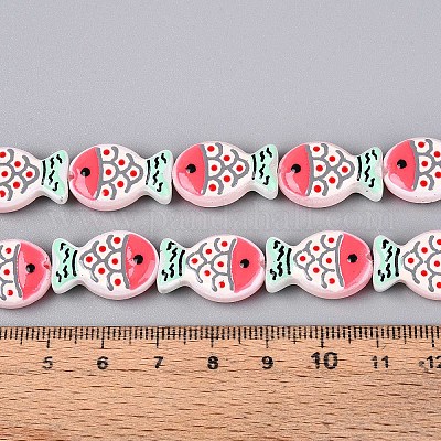 Окрашенные и нагретые стеклянные эмалевые бусины GLAA-T023-45E-1