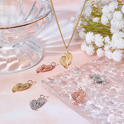 6шт 3 цвета латунные микропаве прозрачные кубические циркониевые подвески ZIRC-BBC0001-07-1