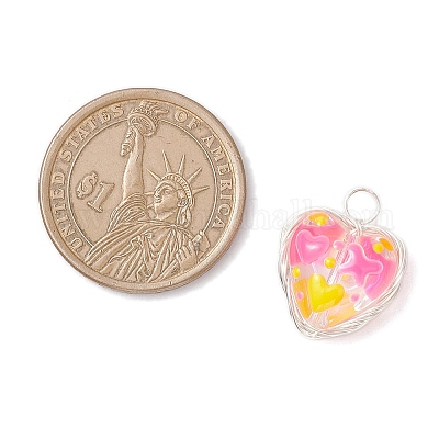 Подвески из стеклянной эмали ручной работы PALLOY-JF04261-02-1