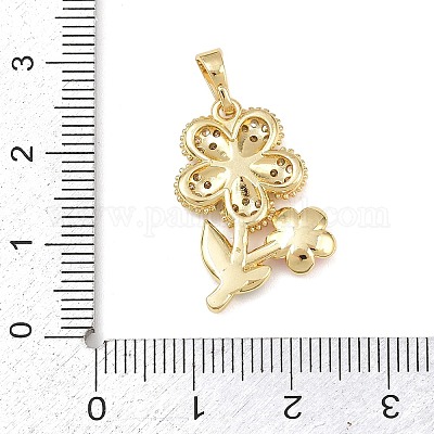 Латунные микро проложить кубического циркония подвески KK-H525-11G-1