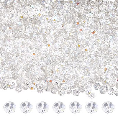 Стеклянные бусины с гальваническим покрытием  EGLA-LT0001-06C-1