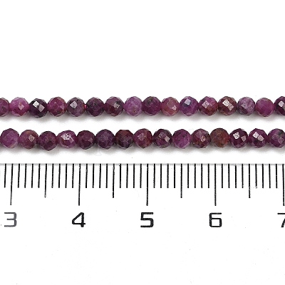 Натуральные рубиновые бисерные пряди&nbsp;G-C181-B06-02-1