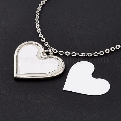 Wholesale Sublimation Blank Aluminum Pendant Necklace 