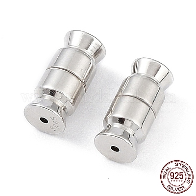 Застежки из стерлингового серебра с родиевым покрытием STER-K173-12P-1