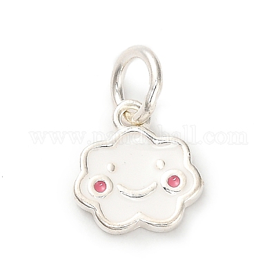 925 подвеска из стерлингового серебра с белой эмалью STER-C014-02A-S-1