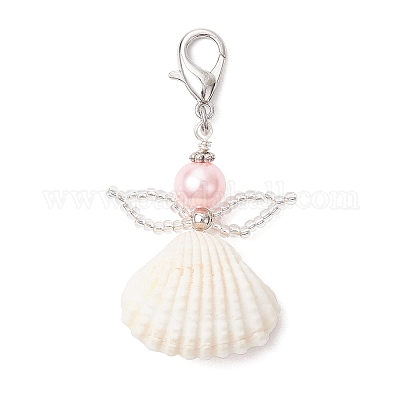 Подвеска в виде ракушки-ангела HJEW-MZ00246-01-1
