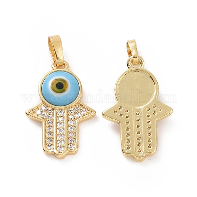 Латунные микро проложить кубического циркония подвески ZIRC-F136-02G-02-1