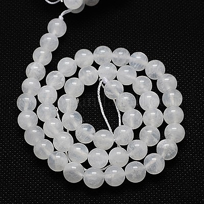 Натуральный белый лунный камень бисер пряди G-G559-8mm-1