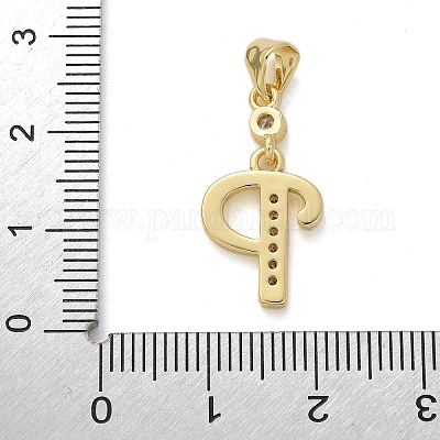 Латунные микро проложить кубического циркония подвески KK-M319-02G-P-1