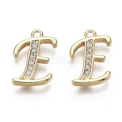 Латунные микропаве прозрачные подвески с фианитом KK-S360-053E-NF-1