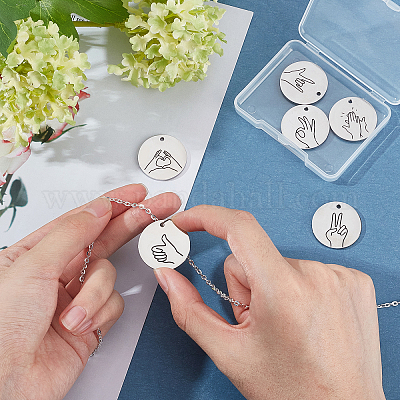 Подвески из хирургической нержавеющей стали 316 STAS-FH0001-30P-1