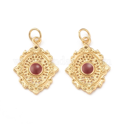 Кулоны из экологически чистой латуни с эмалью KK-I698-06B-1