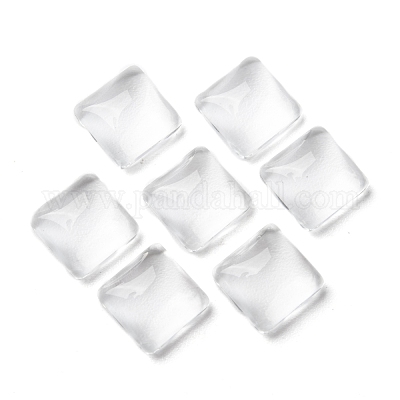 Прозрачные прозрачного стекла квадратных кабошоны X-GGLA-A001-10mm-1
