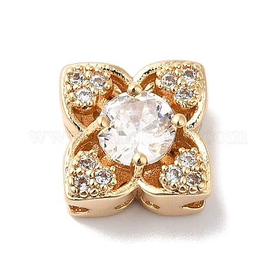 Латунные микропаве из прозрачного кубического циркония KK-G503-12G-1