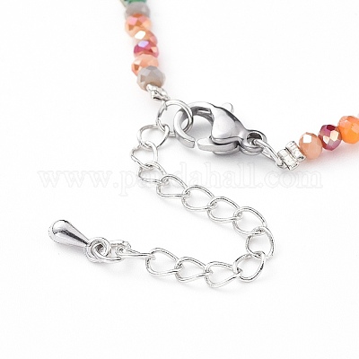 Ограненные ожерелья из бисера X-NJEW-JN02553-04-1