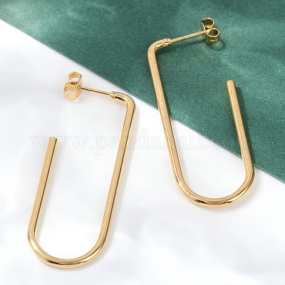 201 серьги-гвоздики из нержавеющей стали EJEW-I245-11C-1