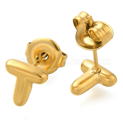 Серьги-гвоздики из нержавеющей стали 304 EJEW-I316-01G-T-1