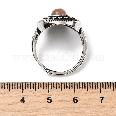 Кольца из натурального драгоценного камня RJEW-A084-07AS-1