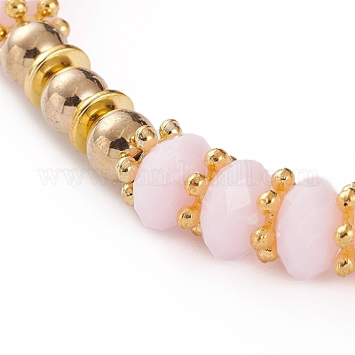 Rainbow Pearl Clay Bead Bracelet heishi Beads 