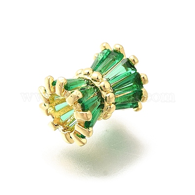 Стойка гальванопокрытие колонна латунь микропаве прозрачные кубические циркониевые бусины KK-Q040-12G-02-1