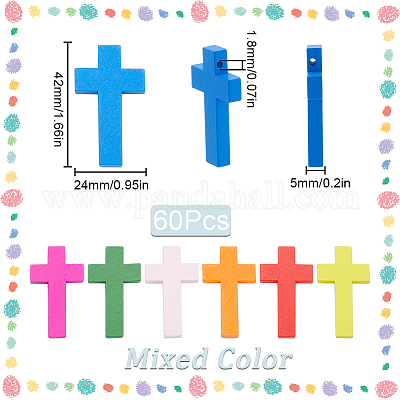 60 шт. подвески из кленового дерева WOOD-SC0001-70-1