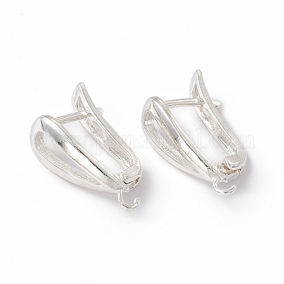 Латунные серьги-кольца с застежкой сзади KK-A172-21S-1