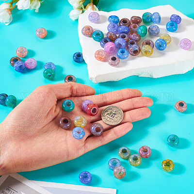 Прозрачных бусин акриловые треск CACR-TAC0003-1