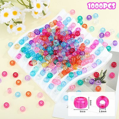 1000шт пластиковые бусины KY-SZ0001-1