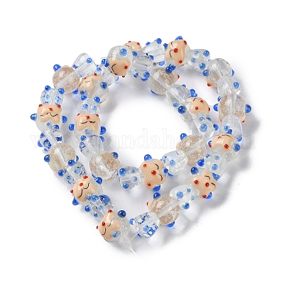 Светящиеся нити бус лэмпворк ручной работы LAMP-Z007-03F-1