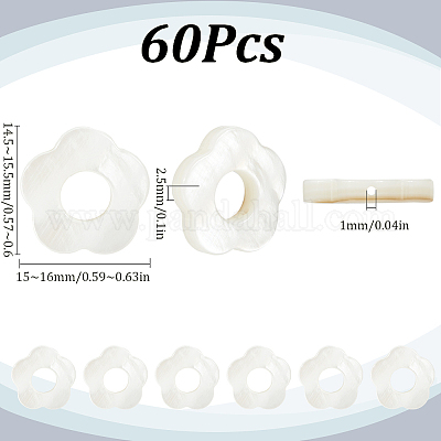 60шт. нити каркасов из пресноводных ракушек SHEL-SC0001-50-1