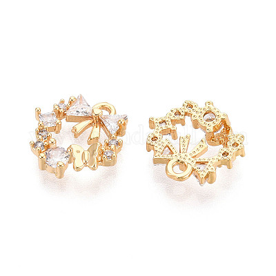 Латунные микро проложить кубического циркония подвески KK-N263-78A-G-1