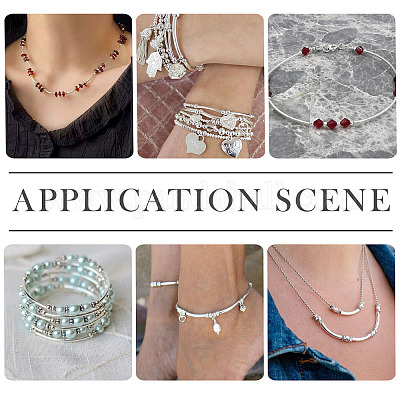 16 шт. 4 стиля 925 бусины-трубочки из стерлингового серебра STER-TA0001-41-1