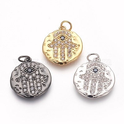 Латунные микро проложить кубического циркония подвески KK-P156-14-NR-1